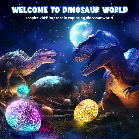 Dinosaur Egg Night Light Toys 2-in-1 Dino & Star Projector for Kids 3-5 6 7 8 9 10 Year Old Boy Girl Nights Lights Lamp Boys Birthday Christmas s for Kid Age 3-12