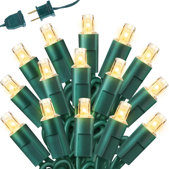 120 Count 33FT LED Christmas String Lights, Mini Christmas String Lights Waterproof, Outdoor Christmas Lights for House, Christmas Tree Lights for Patio Garden Porch, Warm White