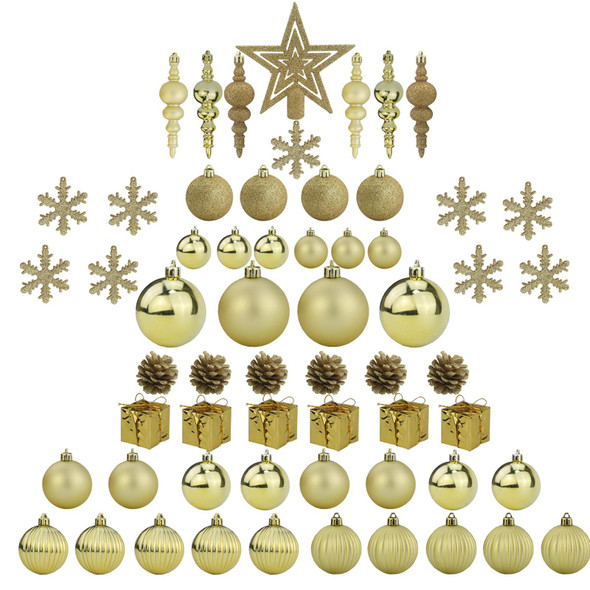 Sunnyglade 60ct Gold Christmas Tree Ball Ornaments Set Shatterproof Christmas Bling-Bling Hanging Decoration with Hand-held Package for Xmas Tree Holiday Wedding Party (Gold) Sunnyglade 60ct Gold Christmas Tree Ball Ornaments Set Shatterproof Christmas Bling-Bling Hanging Decoration with Hand-held Package for Xmas Tree Holiday Wedding Party (Gold)