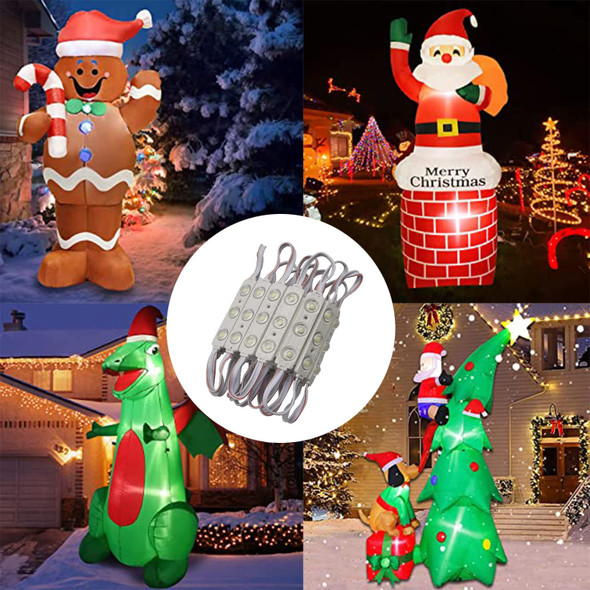 LED Module, LED Lights for Inflatables White 20pcs 9.8 Ft 5730 SMD 150LM Per LED Module IP65 Waterproof Decorative Light for Advertising Signs with Tape Adhesive Backside(White Light)