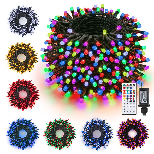 Toodour Christmas Lights RGB String Lights, 82ft 200 LED String Lights with Remote & Timer, Waterproof Color Changing String Lights - Xmas Tree Lights for Homer Party Indoor Outdoor Christmas Decor
