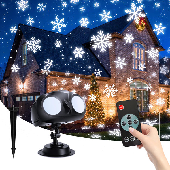Trakxy Christmas Snowflake Projector Lights Outdoor Dynamic Owl Shape Rotating Snowfall LED Landscape Ceiling Light with Remote Control Timer for House Xmas Holiday Party Outside Decoration Projector Trakxy Christmas Snowflake Projector Lights Outdoor Dynamic Owl Shape Rotating Snowfall LED Landscape Ceiling Light with Remote Control Timer for House Xmas Holiday Party Outside Decoration Projector