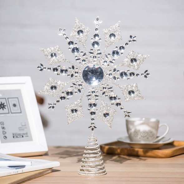 Snowflake Treetop for Christmas Tree Topper Decoration,