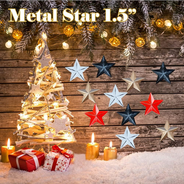 50 Pieces 1.5 Inch Metal Star, Barn Star for Home Decoration, Hanging Wall Decor for House, Iron Vintage Wall Arts and Crafts, Christmas Indoor Outdoor Decorations (Golden) 50 Pieces 1.5 Inch Metal Star, Barn Star for Home Decoration, Hanging Wall Decor for House, Iron Vintage Wall Arts and Crafts, Christmas Indoor Outdoor Decorations (Golden)