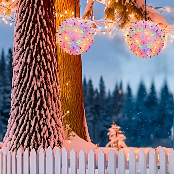 Multicolor Starlight Sphere Lights, UL Commercial Grade 7.5 Inch Colorful Christmas Sphere Light, for Indoor and Outdoor Party, Patio, Garden, Gate, Trees.