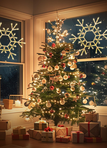 Brightown Christmas Snowflake Lights Outdoor, 108 LED 36" Folding Big Snowflake Hanging Lights, Waterproof Christmas Decorations Window Lights for Indoor House Porch Eave Pergola, Warm White Brightown Christmas Snowflake Lights Outdoor, 108 LED 36" Folding Big Snowflake Hanging Lights, Waterproof Christmas Decorations Window Lights for Indoor House Porch Eave Pergola, Warm White