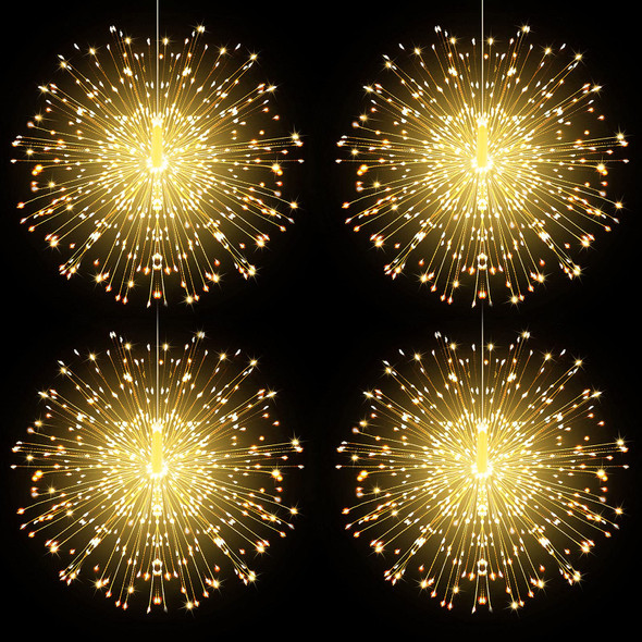 LetsFunny Fairy Christmas String Lights Copper Wire Lights, 225 LED DIY 8 Modes Dimmable Lights with Remote Control, Decorative Hanging Bursting Star Lights Christmas Indoor Outdoor Decoration