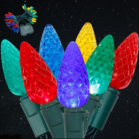 Battery Operated Christmas Lights, 16.5FT 4 Color 50 Bulbs LED Outdoor String Light, 8 Light Modes Xmas Tree Decor Indoor Lights for Holiday Season Christmas Wreath Garland Tree Fireplace Decorations Battery Operated Christmas Lights, 16.5FT 4 Color 50 Bulbs LED Outdoor String Light, 8 Light Modes Xmas Tree Decor Indoor Lights for Holiday Season Christmas Wreath Garland Tree Fireplace Decorations