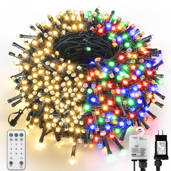 Christmas Lights, 300 LEDs 105FT Color Changing Christmas Tree Lights with 11 Modes Outdoor String Lights for Christmas Party Wedding Decor Christmas Lights, 300 LEDs 105FT Color Changing Christmas Tree Lights with 11 Modes Outdoor String Lights for Christmas Party Wedding Decor