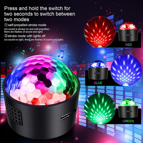 Disco Ball Lights Battery Operated Party Lights Sound Activated DJ Lights Rechargeable Portable for Outdoor Indoor Disco Light for Home Room Car Graduation Party Decorations Halloween Christmas