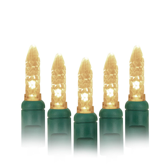 71 FT 140 LED Warm White Christmas Lights Outdoor- 2 Pack M5 LED Christmas Lights Outdoor Waterproof, Warm White Commercial Grade Green Wire, IP:65, UL(70 Counts 35.5ft Per String)