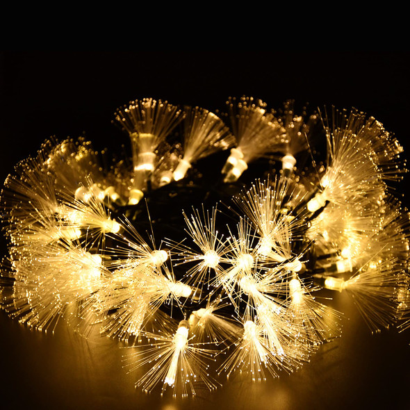 YOLIGHT 33FT Fiber Optic Fairy Lights 60 LED Starburst Firework String Lights Green Wire Christmas Lights for Indoor Outdoor Wedding, Christmas Tree, Garden, Patio, Party Decoration (Warm White)