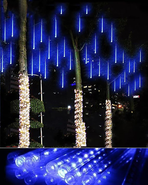 Christmas Lights Outdoor UL Listed Blue Falling Rain Drop Lights IP65 Waterproof 10 Tubes 240 LEDs Meteor Shower Lights Luces de Navidad para Exterior String Lights s for Garden Xmas Tree Decor Christmas Lights Outdoor UL Listed Blue Falling Rain Drop Lights IP65 Waterproof 10 Tubes 240 LEDs Meteor Shower Lights Luces de Navidad para Exterior String Lights s for Garden Xmas Tree Decor