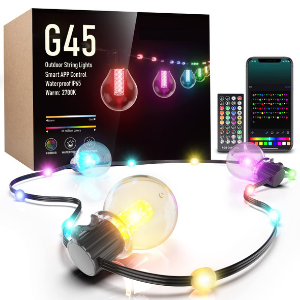 ZUUKOO LIGHT Smart Outdoor String Lights (G45)