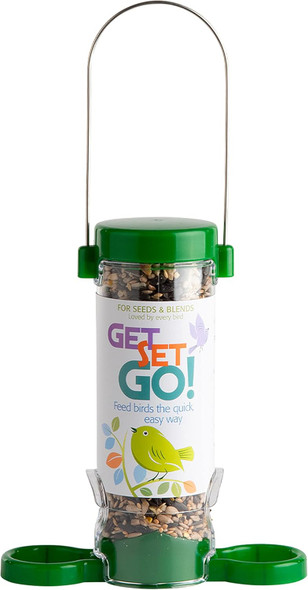 Bird Feeders Hanging Garden Bird Feeder - Jacobi Jayne® Get Set Go™ Hanging Seed Feeder For Wild And Garden Birds - Easy Clean Birdfeeder Perfect For Seed Blends And Bird Table Mixesgsg-S1G