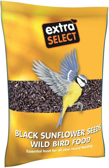 Extra Select Black Sunflower Seed Wild Bird Food, 1 Kg01Blsfb Extra Select Black Sunflower Seed Wild Bird Food, 1 Kg01Blsfb