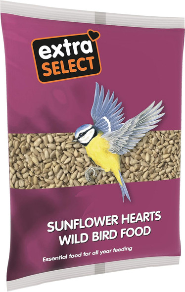 Extra Select Sunflower Hearts Bird Food - Husk-, Oil Rich, High Energy Wild Bird Seed For Year Round Feeding - 2 Kg01Sfh2