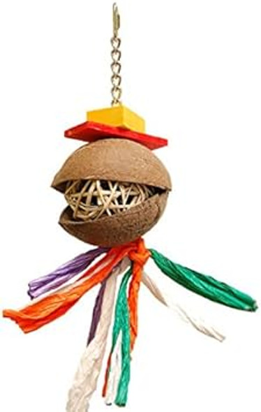 Fun Max Coco Surprise Chewable Foraging Parrot Toy