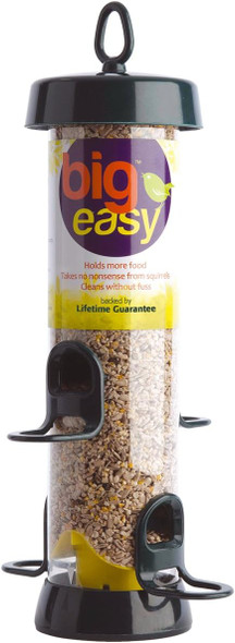 Hanging Bird Feeders For Small Birds - Jacobi Jayne® Bigeasy™ Medium Seed Bird Feeders For Wild And Garden Birds - Squirrel-Resistant Bird Feeder With Built In Hanging Ringbe-S2G