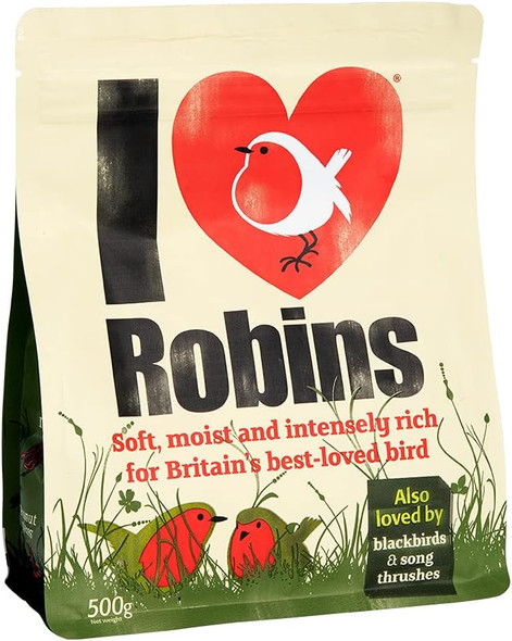 I Love Robins Ilr-1 Robin Food 500G - Super-Rich High Energy Bird Food, Blackbirds And Thrushes, Brownilr-1 I Love Robins Ilr-1 Robin Food 500G - Super-Rich High Energy Bird Food, Blackbirds And Thrushes, Brownilr-1