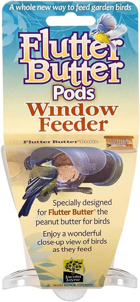 Jacobi Jayne Fbw-1 Flutter Butter Window Feeder, Clear, 210.0 Mm110.0 Mm90.0 Mmfbw-1 Jacobi Jayne Fbw-1 Flutter Butter Window Feeder, Clear, 210.0 Mm110.0 Mm90.0 Mmfbw-1