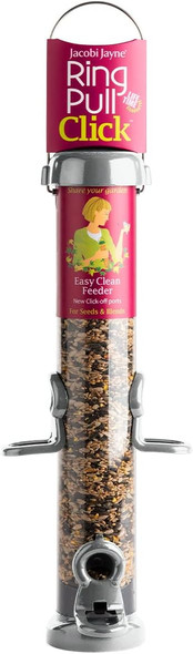 Jacobi Jayne Ring-Pull Click Medium Seed Feeder, Zinc Birdrp3-S2Z Jacobi Jayne Ring-Pull Click Medium Seed Feeder, Zinc Birdrp3-S2Z