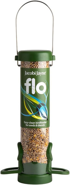 Jacobi Jayne® Flo™ Bird Feeder - Bird Feeders For Small Birds. Easy Clean Bird Seed Feeder. Won'T Clog Or Block. Flo™ Hanging Bird Feeder For Wild Bird Seed. 2 Year . Classic Green, Smallflo-S1C