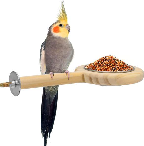 Katumo Bird Perch Bird Feeding Cup Parrot Wood Perch Stand Toy Bird Cage Accessory For Parakeet Lovebird Conure Budgie Canary Finch Small Parrots Katumo Bird Perch Bird Feeding Cup Parrot Wood Perch Stand Toy Bird Cage Accessory For Parakeet Lovebird Conure Budgie Canary Finch Small Parrots