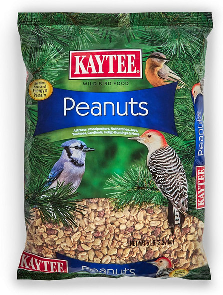 Kaytee Shelled Peanuts For Woodpeckers, Nuthatches, Jays, Towhees, Cardinals, Indigo Buntings & Other Wild Birds, 5 Pound Kaytee Shelled Peanuts For Woodpeckers, Nuthatches, Jays, Towhees, Cardinals, Indigo Buntings & Other Wild Birds, 5 Pound