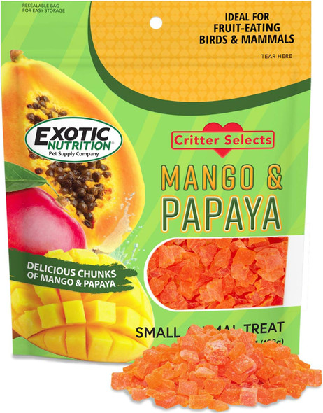 Mango & Papaya Treat (4.5 Oz.) - Healthy Treat For Small Animals - Sugar Gliders, Rats, Chinchillas, Ferrets, Parrots, Hamsters, Squirrels, Hedgehogs, Guinea Pigs, Rabbits & Other Small Animals Mango & Papaya Treat (4.5 Oz.) - Healthy Treat For Small Animals - Sugar Gliders, Rats, Chinchillas, Ferrets, Parrots, Hamsters, Squirrels, Hedgehogs, Guinea Pigs, Rabbits & Other Small Animals