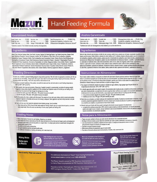 Mazuri Hand Feeding Formula For Baby Birds 4 Pound (4 Lb) Bag
