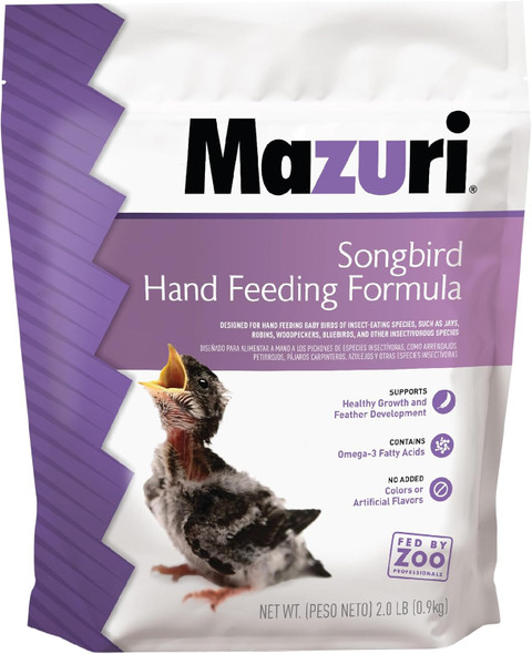 Mazuri Songbird Hand Feeding Formula For Baby Birds 2 Pound (2 Lb) Bag