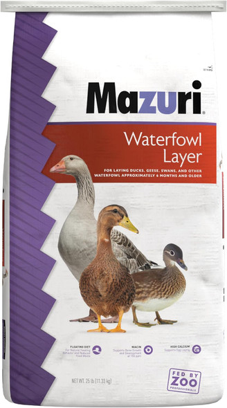 Mazuri Waterfowl Layer Food For Ducks & Geese (25 Lb)