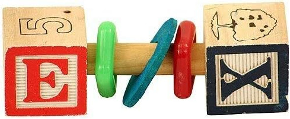 Northern Parrots Abc Parrot Rattle Foot Toy - Large Northern Parrots Abc Parrot Rattle Foot Toy - Large