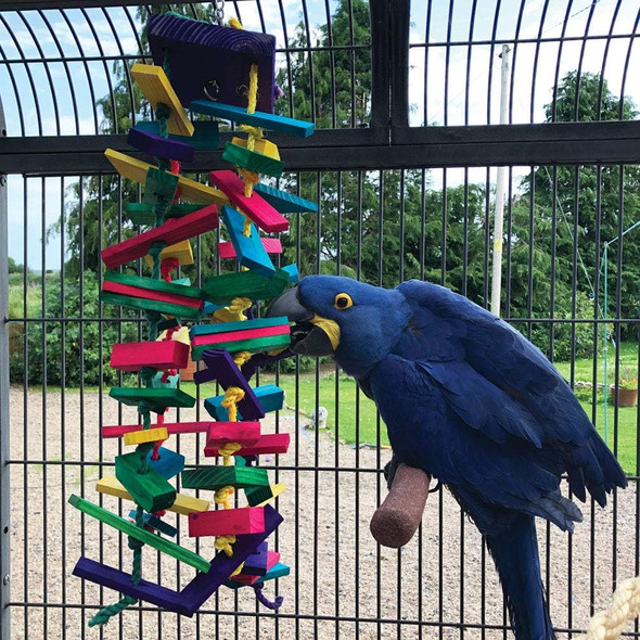 Northern Parrots Rainbow Tower Colourful Wood And Rope Cockatoo Parrot Toy Northern Parrots Rainbow Tower Colourful Wood And Rope Cockatoo Parrot Toy