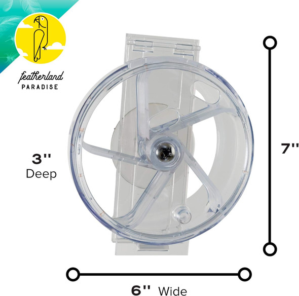 Paradise Toys Bird Creative Foraging System Wheel, Spins With Food Inside, 6” Diameter613 Paradise Toys Bird Creative Foraging System Wheel, Spins With Food Inside, 6” Diameter613
