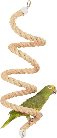 Parrot Boing Sisal Spiral Bouncing Perch Xlarge Cockatoos Macaws
