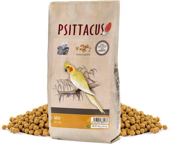 Psittacus Mini 450 G Complete Food For Nymphs, Cotorras And Cockatoos Premium Bird Food 100% Non-Gmo1