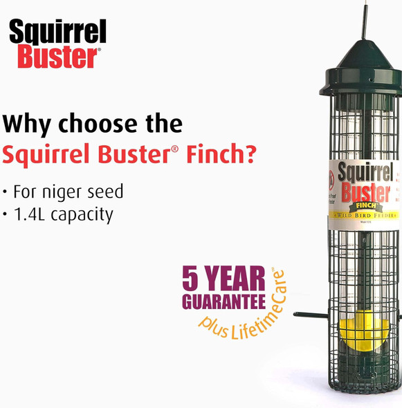 Squirrel Proof Bird Feeder - Squirrel Buster Finch - Marauders Off D Squirrel Proof/Metalsb-F Squirrel Proof Bird Feeder - Squirrel Buster Finch - Marauders Off D Squirrel Proof/Metalsb-F