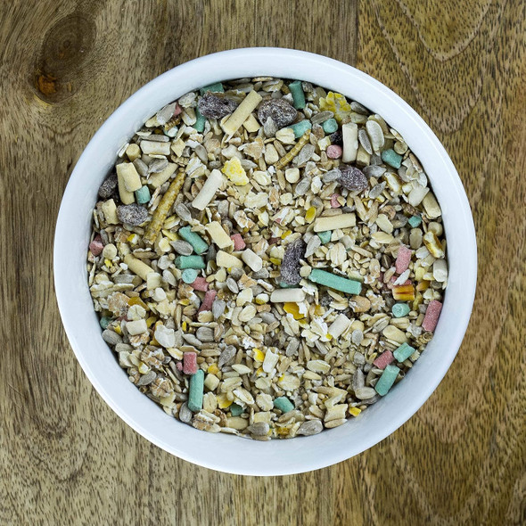 Wild Bird Food Seed Feed Mix With Suet Pellets For Small Garden Birds 5Kg - Seedzbox - Deluxe Grains & Nuts, Natural Food For Wrens Robins & Finches - Maize Fats & Fibres