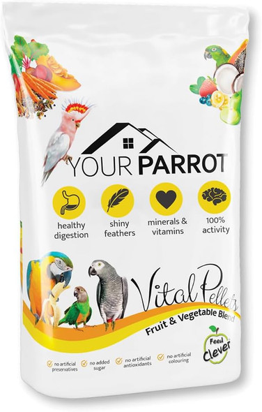 Your Parrot Vital Pellets Fruit And Vegetable Blend Complete Parrot Food 10Kg Your Parrot Vital Pellets Fruit And Vegetable Blend Complete Parrot Food 10Kg