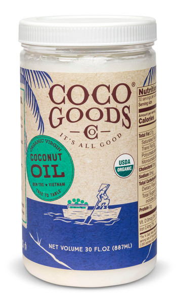 Cocogoods Co Single Origin Organic Extra Virgin Coconut Oil, Cold-Pressed , Pet Jar