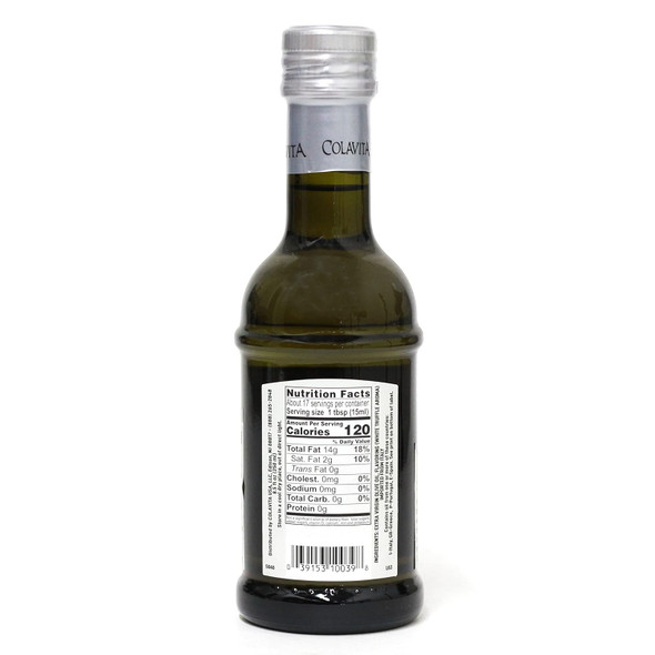 Colavita Flavored Evoo - Tartufolio Condiment, White Truffle Flavored Extra Virgin Olive Oil, 8.5Oz Glass Bottle