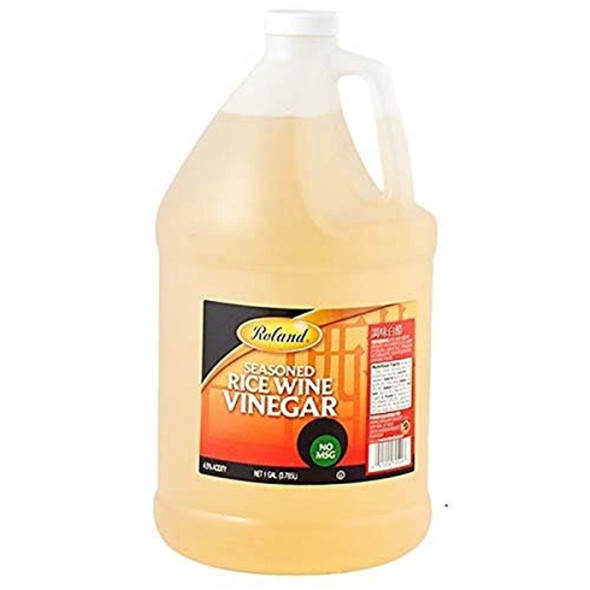 Roland Seasoned Rice Wine Vinegar, 1 Gallon Plastic Jug (Pack Of 2)