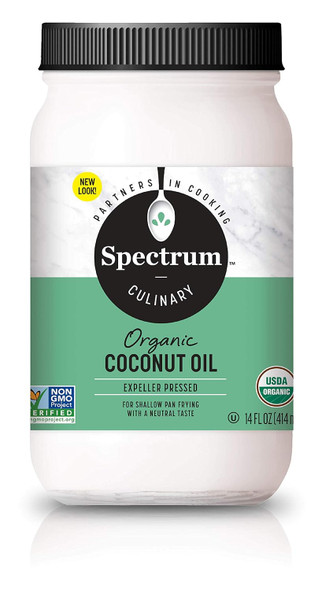 Spectrum Naturals Organic Coconut Oil, 14 Oz (Packaging May Vary)
