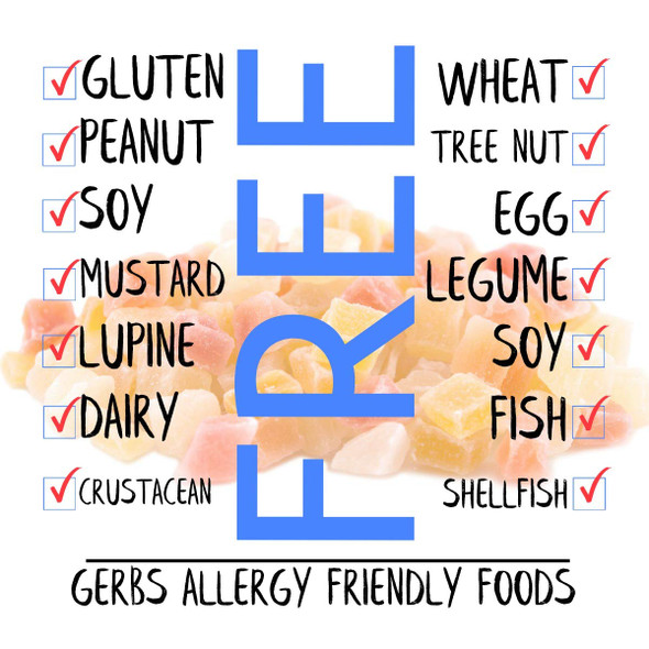 Gerbs Tropical Dried Fruit Snack Mix 2 Lbs. Premium Grade  Top 14 Food Allergy   Resealable Bulk Bag  Made In Usa  Unsulfured Diced Mango Pineapple Papaya  Gluten Peanut Tree Nut