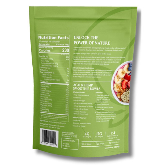 Kannabu Hemp Hearts  Mix In Protein Shake, Smoothie, Yogurt, Oatmeal  Healthy Snacks  Plant Based Protein, High Fiber