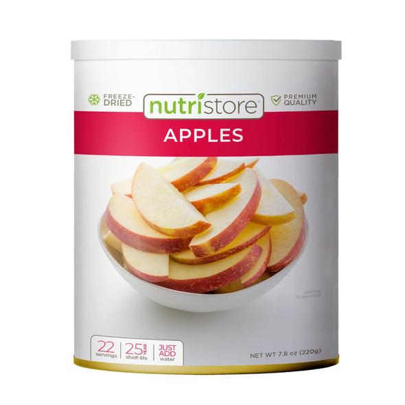 Nutristore Ze Dried Fuji Apples  #10 Can Fruit  Perfect Healthy Snacks  Bulk Survival Emergency Food Storage Supply  Low Carb/Calorie Canned Supplies  Camping/Backpacking  25 Year Shelf Life