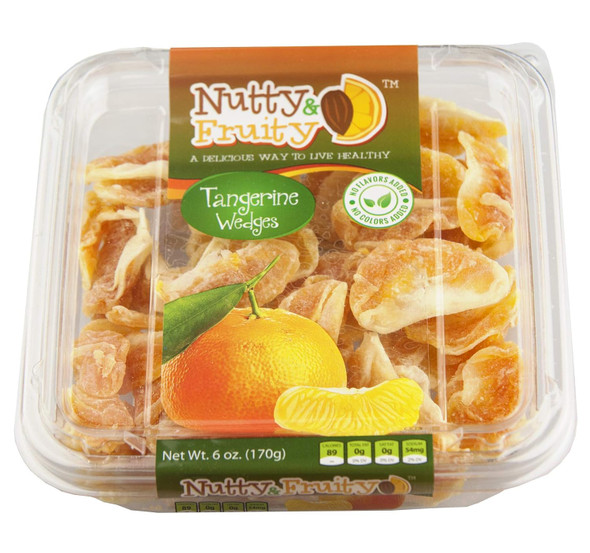 Nutty & Fruity Dried Fruit: Your Choice Of Peaches, Strawberries, Cantaloupe Or Tangerines- Two Packages (Tangerines 7Oz