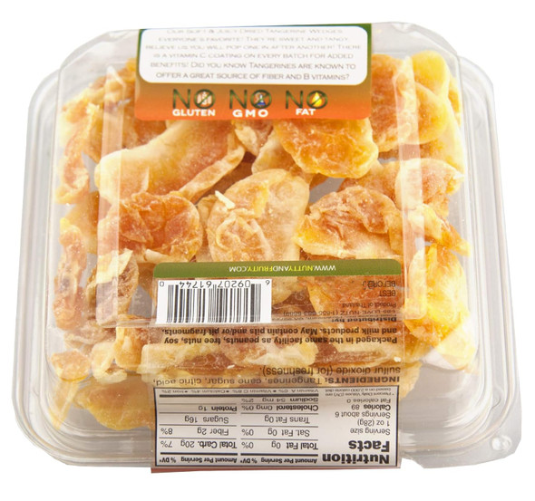 Nutty & Fruity Dried Fruit: Your Choice Of Peaches, Strawberries, Cantaloupe Or Tangerines- Two Packages (Tangerines 7Oz
